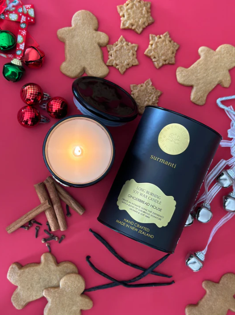 Surmanti Gingerbread House Soy Long Burning Candle - Limited Edition