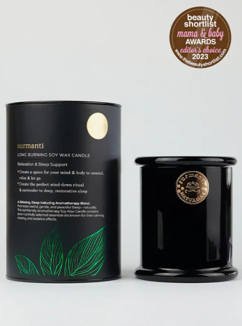 Surmanti Relaxation & Sleep Support Soy Long Burning Candle