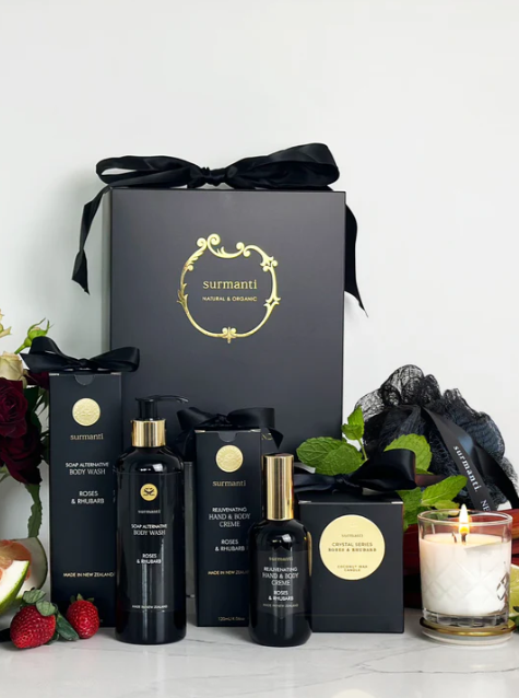 Surmanti Roses & Rhubarb Crystal Gift Box